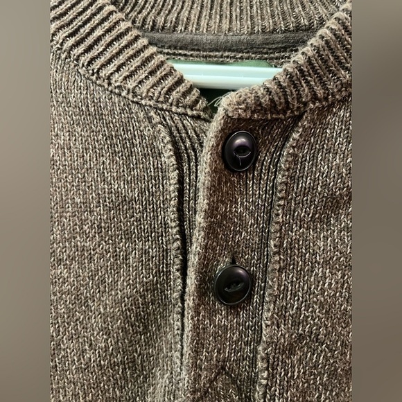 Eddie bauer men’s brown button up sweater size xl - Picture 3 of 8
